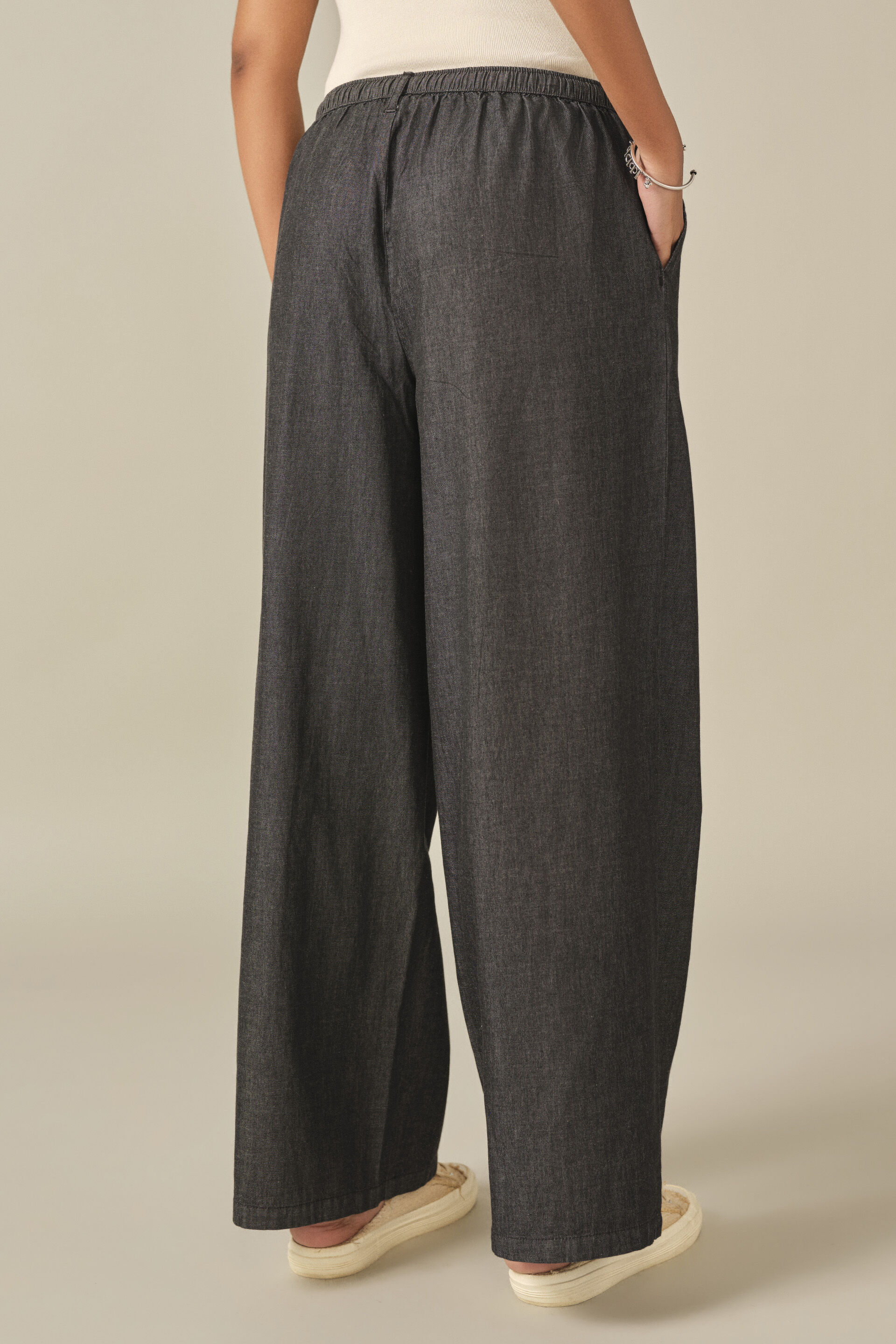 Solid Denim Pant in Grey, Grey, image 3